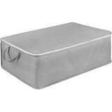 Rozet Tekstil 6 Adet Büyük Boy Gri Yatak Baza Altı Çok Amaçlı Hurç 65 x 45 x 22 cm - 65 x 45 x 22 cm