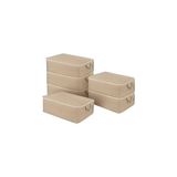 Rozet Tekstil 6 Adet Büyük Boy Kahverengi Yatak Altı Çok Amaçlı Hurç 64 x 45 x 22 cm Kahverengi 44 x 65 - standart