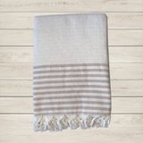 Rozet Tekstil Koltuk Kanepe Örtüsü Koruyucu | Koltuk Şalı | 170X200 | Çekyat Örtüsü | - 170 x 200 cm - Krem - Kahverengi
