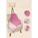 Rozet Tekstil Koltuk Şalı – Tv Battaniyesi Pamuk Doğal 4 Katlı Müslin Kumaş - 120 x 180 cm - Pembe
