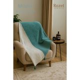 Rozet Tekstil Koltuk Şalı – Tv Battaniyesi Pamuk Doğal 4 Katlı Müslin Kumaş - 120 x 180 cm - Turkuaz
