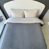 Rozet Tekstil Müslin Yatak Örtüsü/Pike 4 Katlı - 160 x 230 cm - Gri