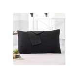 ROZET TEKSTİL Siyah Pamuk Kumaş Kapaklı Yastık Kılıfı (2 ADET) 50 X 70 Cm SİYAH 50 x 70