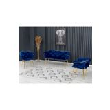 Rozexi Balon Çay Seti Takımı Koltuk Takımı Oturma Odası Kafe Antre Hol Ofis 2+1+1 Gold Metal