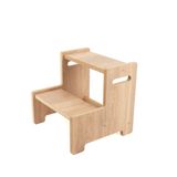 ROZİTOYS Ahşap Çift Basamaklı Yükseltici Tabure, Çok Amaçlı Ev ve Banyo Basamağı, Dayanıklı Ahşap Tasarım