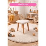 Rozitoys Ahşap Çocuklar Için Makyaj Masası Taburesi 5967 - yok - Krem