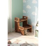 ROZİTOYS Ahşap Montessori Eğitici Kaymaz Çocuk Basamak-Tabure Banyo, Lavabo Merdiven Yükseltici