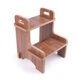 Rozitoys Ahşap Montessori Kaymaz Basamak Tabure – Banyo ve Lavabo Yükseltici Merdiven, 36x36x40 cm, MDF Melamin Kaplama