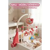 ROZİTOYS Işıklı Müzikli Kumandalı Bebek Dönencesi Pembe