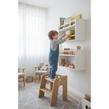 ROZİTOYS Rozitoys Çocuklar İçin Basamaklı Ahşap Tabure, Yükseltici Çok Renkli
