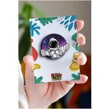 Rozzy Lab Astronot - Pin - Rozet - Broş - Yaka Çanta Aksesuar