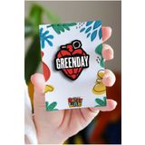 Rozzy Lab Green Day Music Rozet Pin - Ahşap - Broş - Yaka Çanta Aksesuar