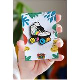Rozzy Lab Paten Renkli Skate Colorful - Rozet - Broş - Yaka Çanta Aksesuar