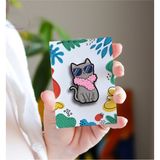 Rozzy Lab Süslü Kedi - Rozet - Broş - Yaka Çanta Aksesuar