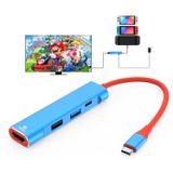 RREAKA Nintendo Switch OLED için Switch Dock, 4 in 1 TV Adaptörü, 4K HDMI, USB 3.0 Bağlantı Noktası, Tip C 100W Şarj, Seyahat için Taşınabilir Yerleştirme İstasyonu, Samsung Dex S24, MacBook