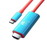 RREAKA Nintendo Switch/Switch OLED, TV HDMI Adaptör Kablosu Nintendo Switch, Buhar Güvertesi, Dizüstü Bilgisayar, Tablet, Cep Telefonu ile Uyumlu Taşınabilir Anahtar Dock USB C - 4K HDMI Dönüştürme
