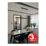 RRULTECH Lineer Beyaz Işık 6500k 120cm Siyah Kasa Ledli Sarkıt Modern Led, Salon, Mutfak, Masa Üstü Avize