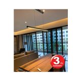 RRULTECH Lineer Gün Işık 3000k 100cm Siyah Kasa Ledli Sarkıt Modern Led, Salon, Mutfak, Masa Üstü Avize