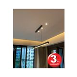 RRULTECH Lineer Gün Işık 3000k 80cm Siyah Kasa Ledli Sarkıt Modern Led, Salon, Mutfak, Masa Üstü