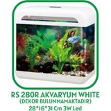 Rs-280R Komple Set Akvaryum White 28*16*31 Cm Led