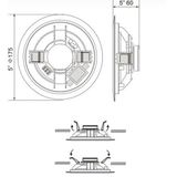 RS Audio QUE 5L 15 cm 6-10W 100V Alçıpan Tavan Hoparlör