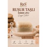 R&S Doğal Kozmetik Kabak Lifli Ruşur Taşlı Sabun - El Yapımı Peeling Etkili Cilt Temizleme Sabunu