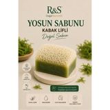 R&S Doğal Kozmetik Kabak Lifli Yosun Sabunu - El Yapımı Peeling Etkili Cilt Temizleme Sabunu