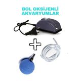 Rs Elektronik Fanus Ve Akvaryum İçin Oksijen Hava Seti (Hava Motoru + Hava Hortumu + Hava Taşı) Komple Set