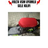 RS JANTİ STORE Volta VSM Uyumlu KIRMIZI RENK Esnek Lastikli Kumaş Sele Kılıfı – Elektrikli Bisiklet & Motosiklet