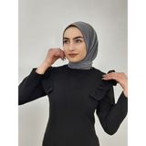 R&S Modibone Cıtcıtlı Hazır Eşarp Şal Hijap Gri Renk