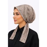 R&S modibone eşarp bone pamuklu cember kumaşı kayma yapmaz bej