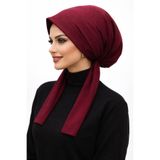 R&S modibone eşarp bone pamuklu kumaş kayma yapmaz bordo renk