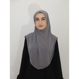 R&S Modibone Namaz Örtüsü Hazır Büyük Esarp Malezya Modeli Khimar Tek Parca Hac ve Umre Icin Gri Renk
