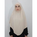 R&S Modibone Sufle Hazır Baglamalı Büyük Esarp Hijap Hac Umre Icin Uygundur Sandy Kumas Ten Rengi