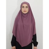 R&S Modibone Sufle Hazır Baglamalı Peceli Büyük Esarp Hıjap Hac ve Umre Icın Uygun - Leylak