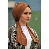 R&S Modibone Tesettür Yüzücü Tasarım Bone ( Deniz Ve Havuz Bonesi ) Mayo Üstü Uyumlu Camel