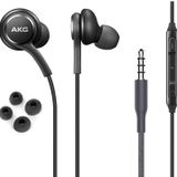 RS Traders Samsung AKG Kulaklık Stereo Kulaklıklar 3,5 mm Samsung Galaxy S10 S10e S9 S8 Plus A31 A71 Kablolu Kulaklık - AKG tarafından tasarlanmıştır - Mikrofon ve Ses Düğmeleri (Siyah)