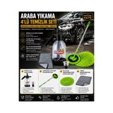 RSC MARKETİM Araç Yıkama Set 3'lü / Köpük Ve Su Atan Pompa / Oto Mop / Yedek bez(oto mop) / Mikrofiber Kurulama Bezi Kirpi 50*70
