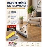 Rsc Marketim Kelebek Mop Kendinden Sıkmalı Setli Temizlik Seti 2 Adet Yedek Başlık - Krem