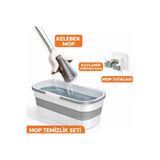RSC MARKETİM Temizlik Seti / Kelebek Mop / Katlanır Kova / Mop Tutacağı / KELEBEK MOP BAŞLIĞI YEDEK HEDİYE