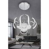 RSCOLLECTIONS Arya Xl Kristal Cam 4 Top Modern Sarkıt Led Avize