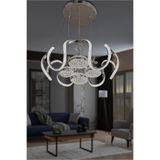 RSCOLLECTIONS Eliza 4 Top Simli Modern Sarkıt Led Avize Kumandasız Krom