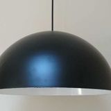 Rsylight 40 cm Retro Metal Sarkıt Siyah İçi Beyaz Avize
