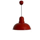 Rsylight Dylight Retro Dekoratif Tekli Kırmızı Rustik Metal Sarkıt Avize 33 Cm