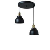 Rsylight Dylight Retro Metal 2 Li Eskitme Duylu Dekoratif Rustik Sarkıt Avize Çap :30 Cm Siyah