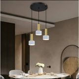 Rsylight Dylight Retro Metal Beyaz Rustik 3 Lü Dekoratif Sarkıt Avize Çap:30 cm - 1 - Siyah