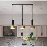 Rsylight Dylight Retro Metal Dekoratif Metal 3 Lü Masa Üstü Sıralı Sarkıt Avize Genişlik:60 cm - 1 - Siyah