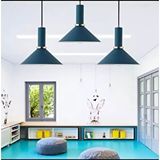 Rsylight Dylight Retro Metal Dekoratif Metal Gece Mavisi 3 Lü Masa Üstü Sarkıt Avize G:60 Cm