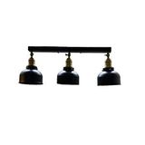 Rsylight Dylight Retro Metal Dekoratif Rustik Mafsallı Masa Üstü Sıralı 3 Lü Sarkıt Avize Siyah