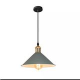 Rsylight Dylight Retro Metal Gri Tekli Sarkıt Kafe Mutfak Aydınlatma Çap:30 Cm